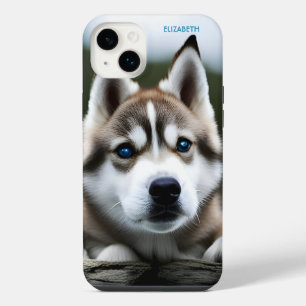 Fantasy Cute Siberian Husky, Vintage Fantasy iPhone 14 Plus Case