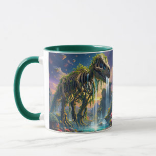 Fantasy Cute Skeleton Dinosaur Garden Mug