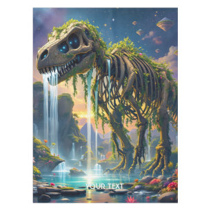 Fantasy Cute Skeleton Dinosaur Garden Tablecloth