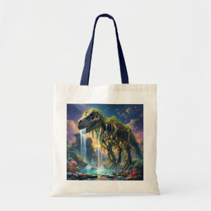 Fantasy Cute Skeleton Dinosaur Garden Tote Bag