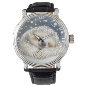 Fantasy Cute Sleeping Sloth Snow Watch