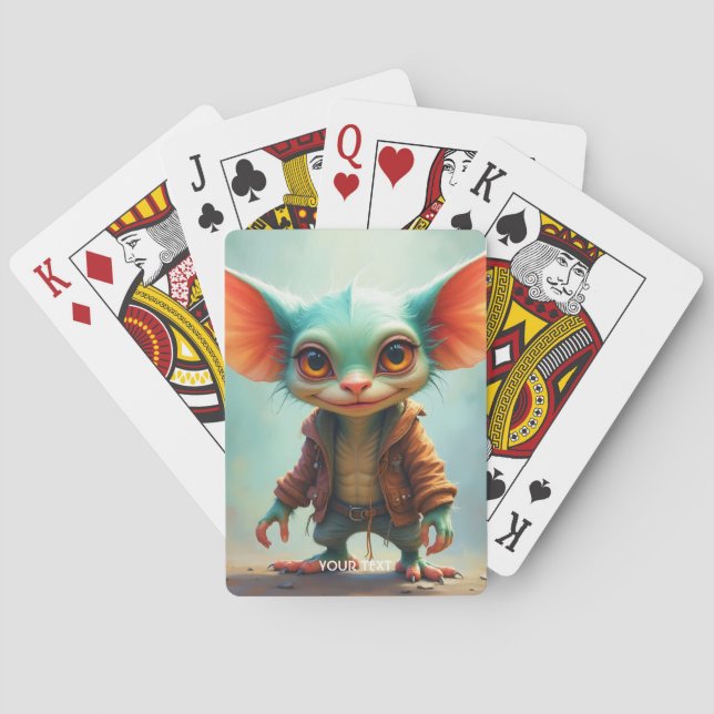 Fantasy Cute  Small Adorable Creature Playing Cards (Back)