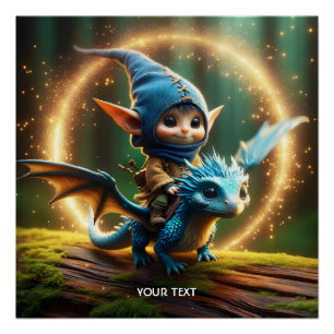 Fantasy Cute Small Flying Creature Poster