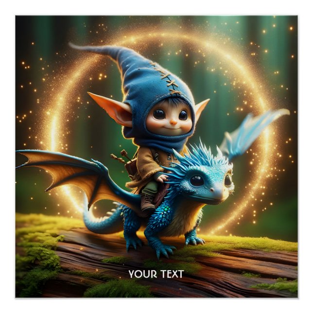 Fantasy Cute Small Flying Creature Poster (Front)
