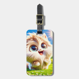 Fantasy Cute Small Smiling Creature Luggage Tag