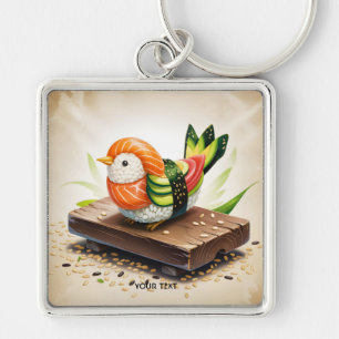 Fantasy Cute Small Sushi Bird Key Ring