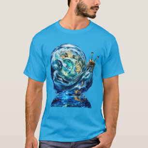 Fantasy Cute Snail Ocean Storm T-Shirt