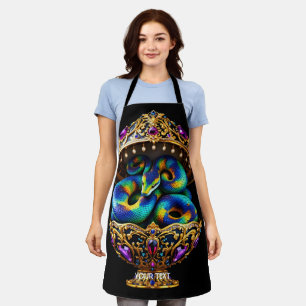 Fantasy Cute Snake Vibrant Egg Apron