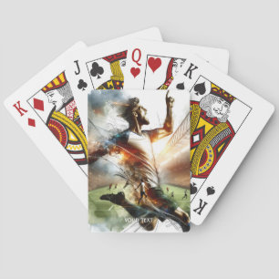 Fantasy Cute Soccer Player Stadium Playing Cards