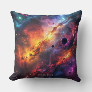 Fantasy Cute Space Scenes Collage Cushion