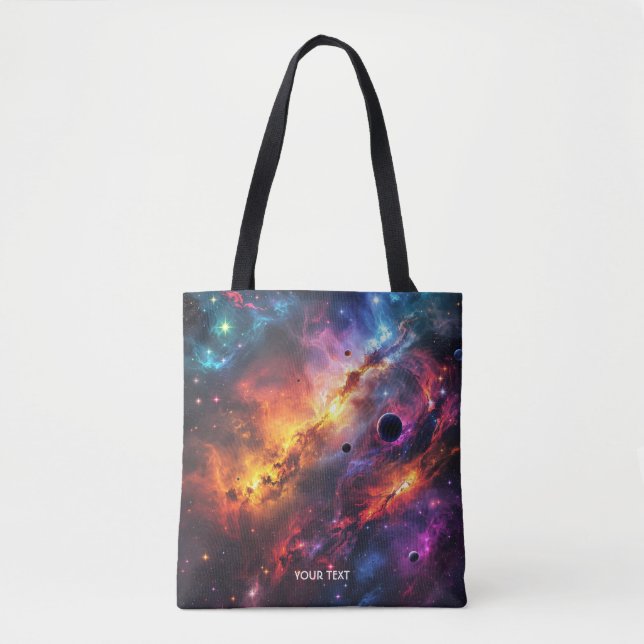 Fantasy Cute Space Scenes Collage Tote Bag (Front)