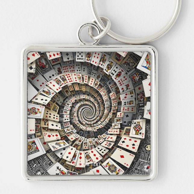 Fantasy Cute  Spiral Cards Staircase  Key Ring (Front)