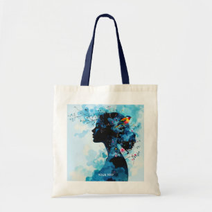 Fantasy Cute Spring Girl Bird Tote Bag