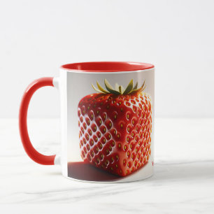 Fantasy Cute Square Red Strawberry Mug