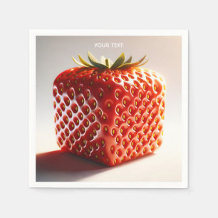 Fantasy Cute Square Red Strawberry Napkin