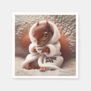 Fantasy Cute Squirrel Coffee Cup Napkin