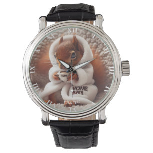 Fantasy Cute Squirrel Coffee Cup  Watch