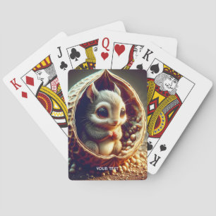 Fantasy Cute  Squirrel Inside Shell Playing Cards