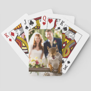 Fantasy Cute Squirrel Married Couple Playing Cards