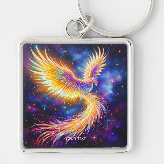 Fantasy Cute Starlight Phoenix Space Key Ring (Front)