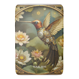 Fantasy Cute Steampunk Bird Clock Bath Mat
