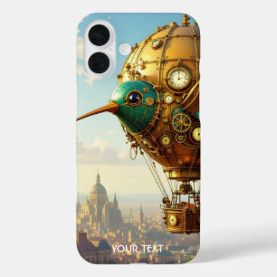 Fantasy Cute  Steampunk Bird Sky iPhone 16 Plus Case