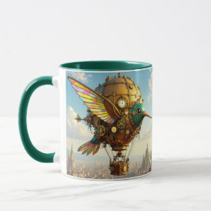 Fantasy Cute Steampunk Bird Sky Mug