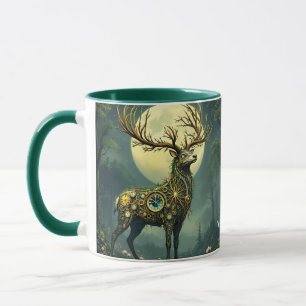 Fantasy Cute Steampunk Deer Forest Mug