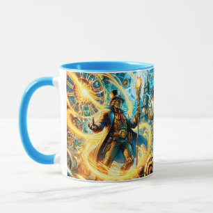 Fantasy Cute Steampunk Time Wizard Mug