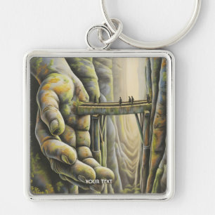 Fantasy Cute Stone Hand Bridge Key Ring