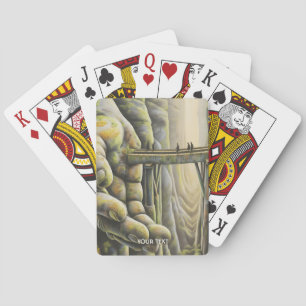 Fantasy Cute Stone Hand Bridge Playing Cards