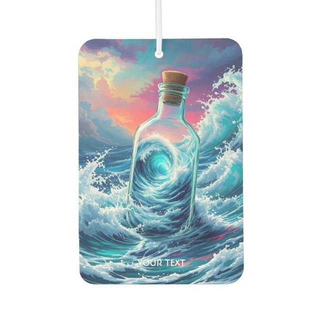 Fantasy Cute Storm Bottle Ocean Car Air Freshener (Front)