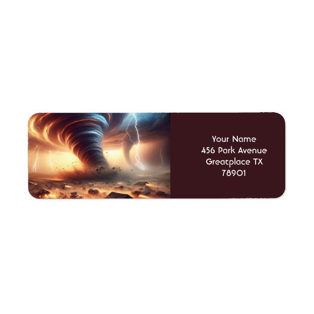 Fantasy Cute Storm Desert Farm Return Address Label (Front)