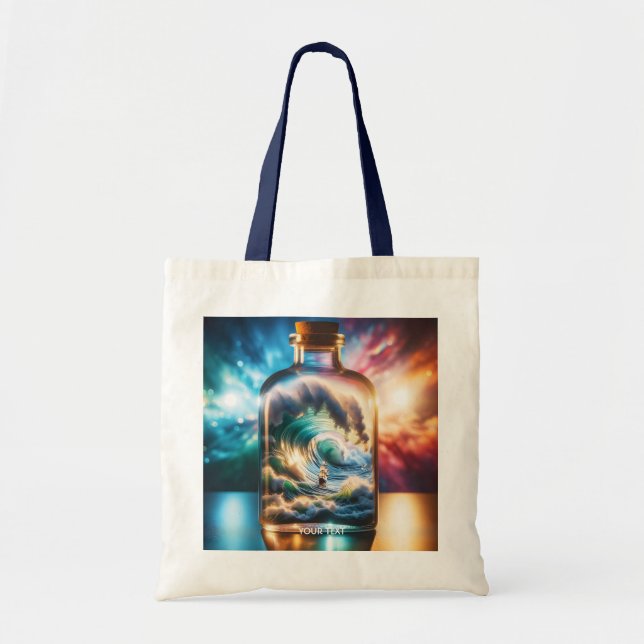 Fantasy Cute Storm In Bottle Tote Bag (Front)