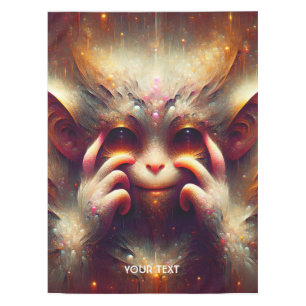 Fantasy Cute Strange Beautiful Creature Tablecloth