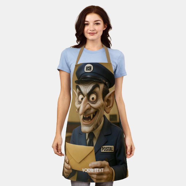 Fantasy Cute  Strange Postal Worker Apron (Worn)