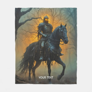Fantasy Cute Stranger Horse Night Fleece Blanket