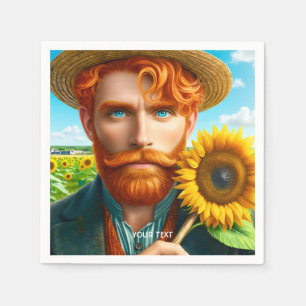 Fantasy Cute Sunflower Van Gogh Napkin