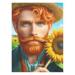 Fantasy Cute Sunflower Van Gogh Tablecloth