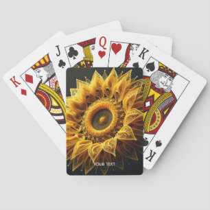 Fantasy Cute Sunflower Yarn Strings Playing Cards