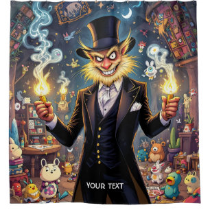 Fantasy Cute Super Villain Toys Shower Curtain