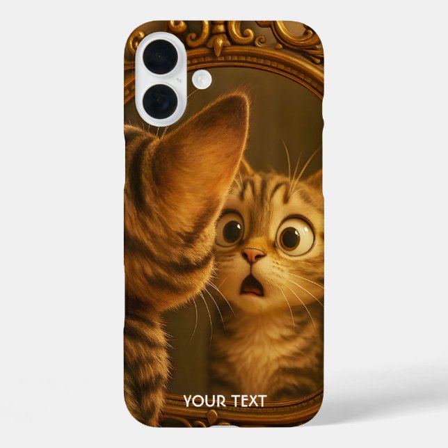 Fantasy Cute Surprised Cat Mirror Case-Mate iPhone Case (Back)