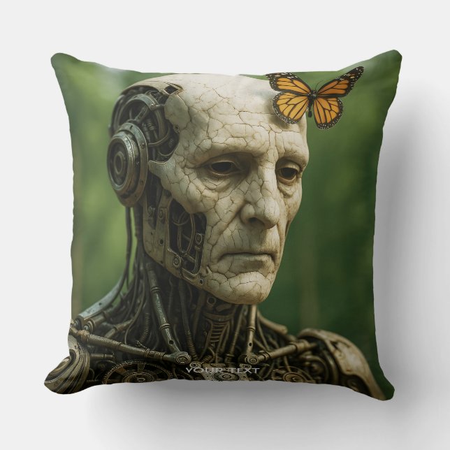 Fantasy Cute Surrealism Butterfly Face Cushion (Front)