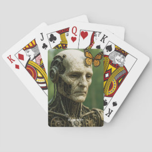 Fantasy Cute Surrealism Butterfly Face Playing Cards