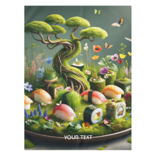 Fantasy Cute Sushi Japanese Landscape Tablecloth