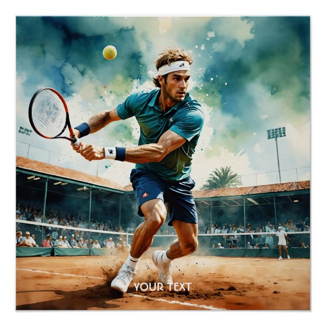 Fantasy Cute Tennis Player Ball Poster (Front)