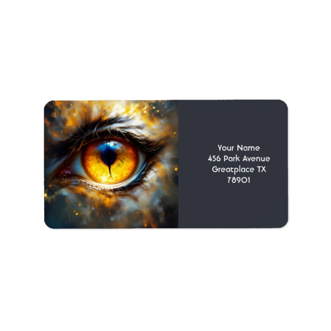 Fantasy Cute Tiger Orange Eye Label (Front)