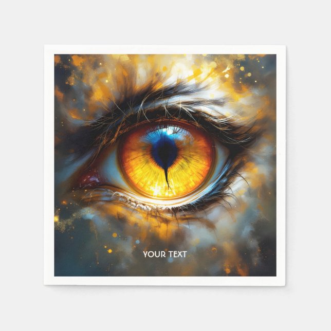 Fantasy Cute Tiger Orange Eye Napkin (Front)