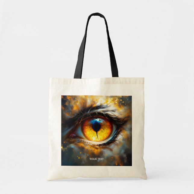 Fantasy Cute Tiger Orange Eye Tote Bag (Front)