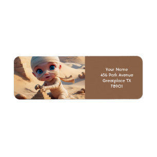 Fantasy Cute Toddler Ancient Egypt Return Address Label